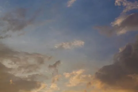 Light of sunset and clouds Stock Photos