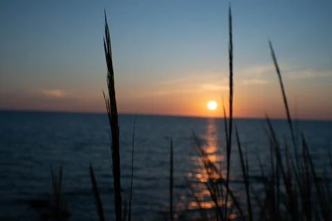 Light sunset on Durres Beach Stock Photos