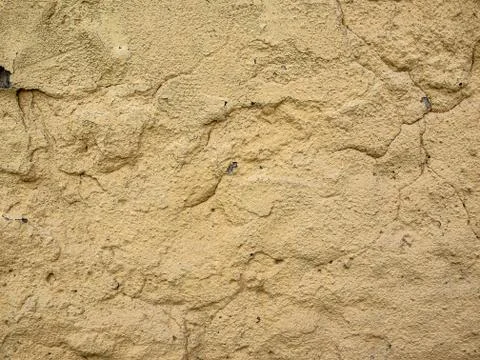 Light surface, rough substrate structure, plaster of yellowish color 스톡 사진