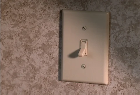 Light switch being turned on Stock Footage 86919040