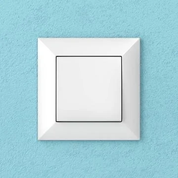 Light switch on blue wall Light switch on blue wall, front view Copyright:... Stock Photos