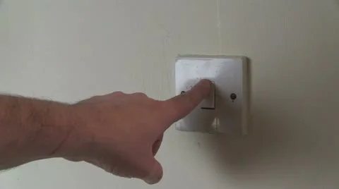 Light switch dirty on off Stock Footage 22339486