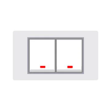 Light switch electrical interior equipment flat sign vector icon Stock Illustration