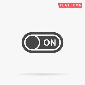 Light Switch On flat vector icon Stock Illustration