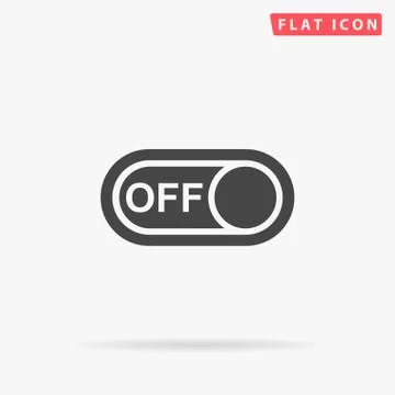 Light Switch Off flat vector icon Stock Illustration