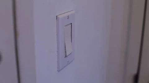 Light Switch Flipped On And Off HD Vídeo Stock 60974167