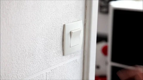 Light switch Stock Footage 77097472