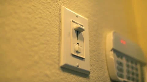 Light Switch Off On HD Stock Footage
