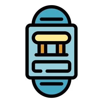 Light switch icon color outline vector Illustrazione stock