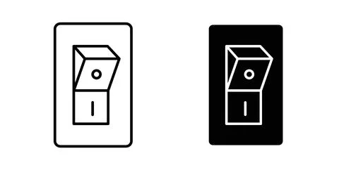 Light switch off icon Illustration designs pack for Web 스톡 일러스트