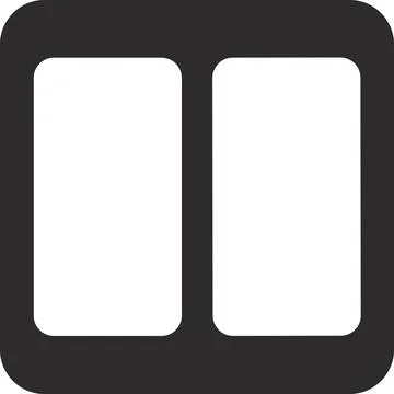 Light switch icon with two buttons. Flat vector illustration. Stock Illustration