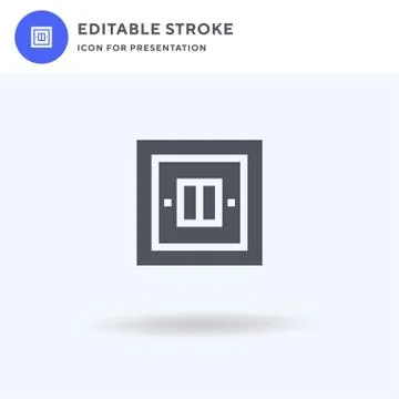 Light Switch icon vector, filled flat sign, solid pictogram isolated on white Stock Illustration