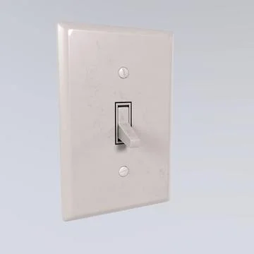 Light Switch isolated on white background Stock Illustration