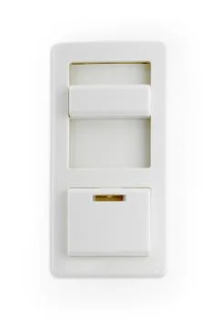 Light switch isolated on a white background Stock Photos