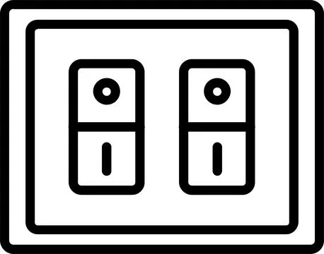 Light Switch Line Icon Design Stock-Illustration