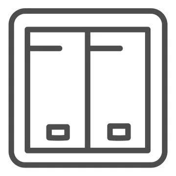 Light switch line icon. Electricity toggle vector illustration isolated on white イラスト素材