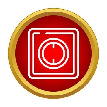 Light switch onoff flat red button icon 스톡 일러스트