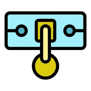 Light switch showing power cord connecting to socket Stock Illustration