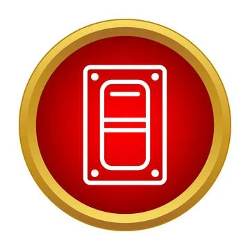 Light switch toggle button electrical power icon Stock Illustration