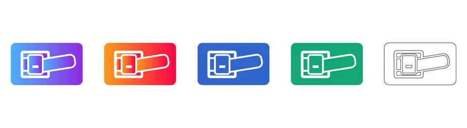 Light Switch Toggle Icon Set with Gradient and Outline Styles イラスト素材