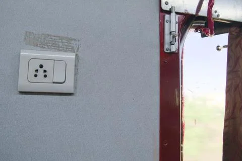 Light Switch on train Wall Stock Photos