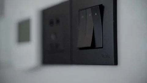 Light Switch Turn On and Off Stock Footage 162675080
