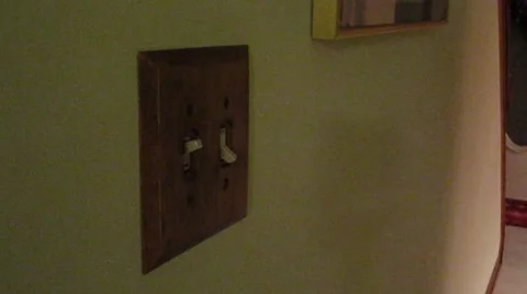 Light Switch Turn On Stock-Footage 1011071