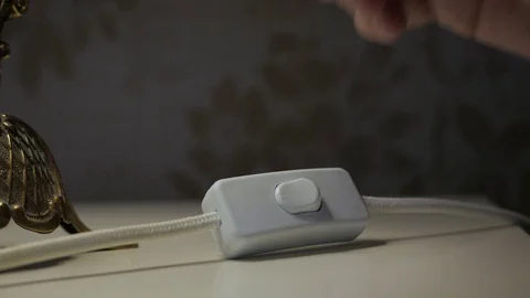 Light Switch turned off and on Vídeos de archivo 73005396