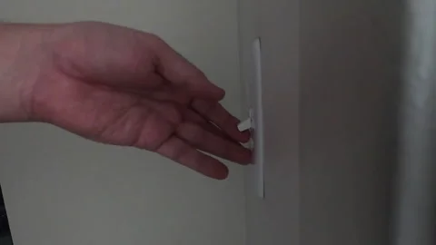 Light Switch Turned On And Off Stock Footage 283937563