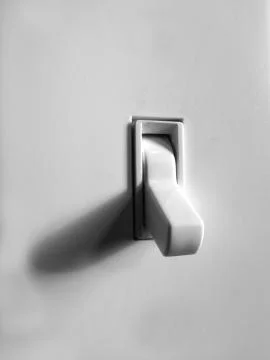 Light switch on wall inside a home Foto stock