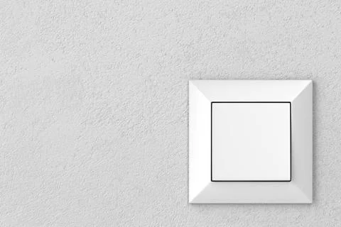 Light switch on the wall White light switch on the wall, front view Copyri... Stock Photos