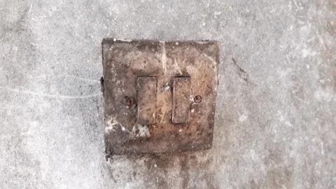Light switches full of dirt Stock Footage 285913525