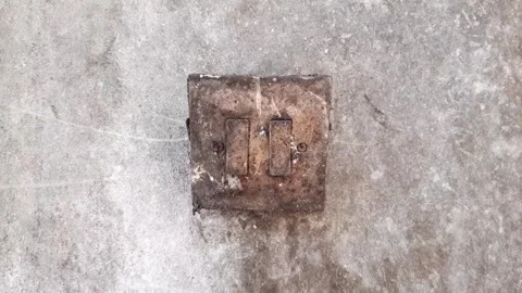 Light switches full of dirt Stock Footage 285913540
