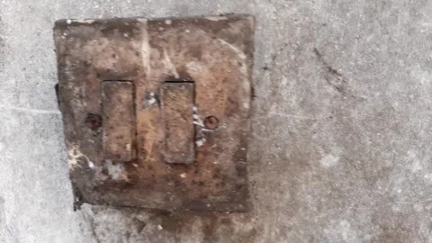 Light switches full of dirt Stock Footage 285913550