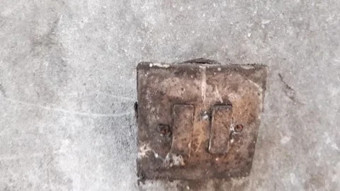 Light switches full of dirt Stock Footage 285913558