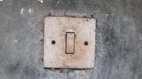 Light switches full of dirt Stock Footage 285913664