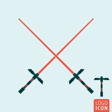 Light sword icon Stock Illustration