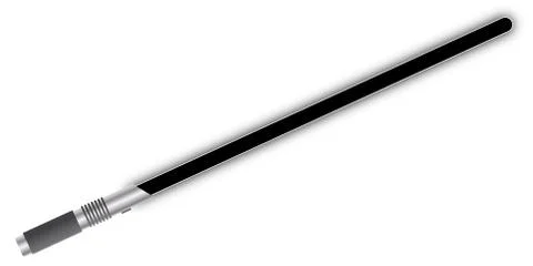 Light Sword Solid Black Stock Illustration