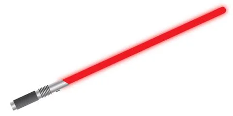 Light Sword Solid Red Stock Illustration