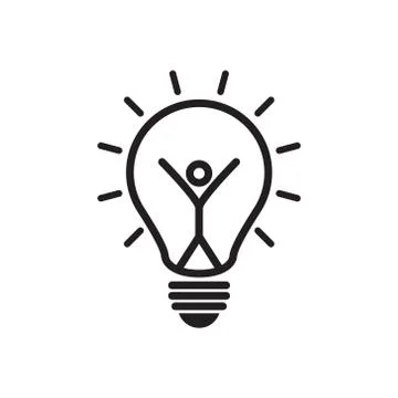 Light symbols, ideas, creative thinking, looking for solutions. Stock Illustration