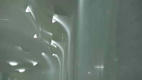 Light system installment at metro construction tunnels. Vídeo Stock 299134816