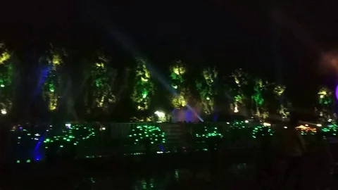 Light system at night Stock Footage 125762062