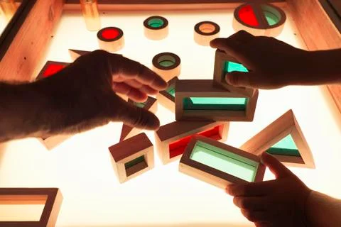 Light table in a living and active Education Space Stock Photos