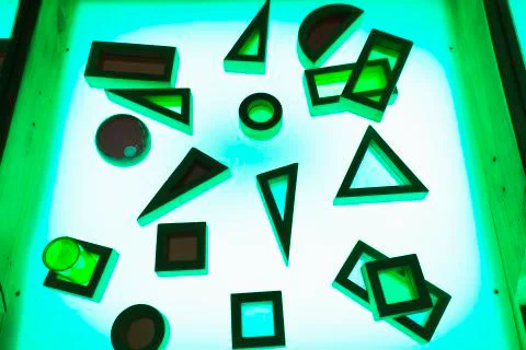 Light table in a living and active Education Space Stock Photos