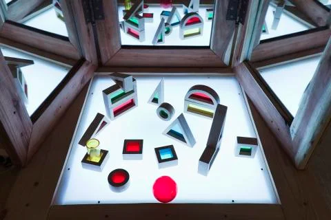 Light table in a living and active Education Space Stock Photos
