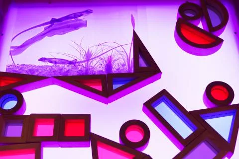 Light table in a living and active Education Space Stock Photos