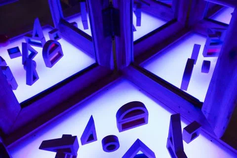 Light table in a living and active Education Space Stock Photos