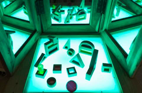 Light table in a living and active Education Space Stock Photos
