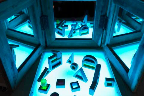 Light table in a living and active Education Space Stock Photos