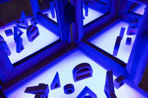 Light table in a living and active Education Space Stock Photos